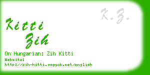 kitti zih business card